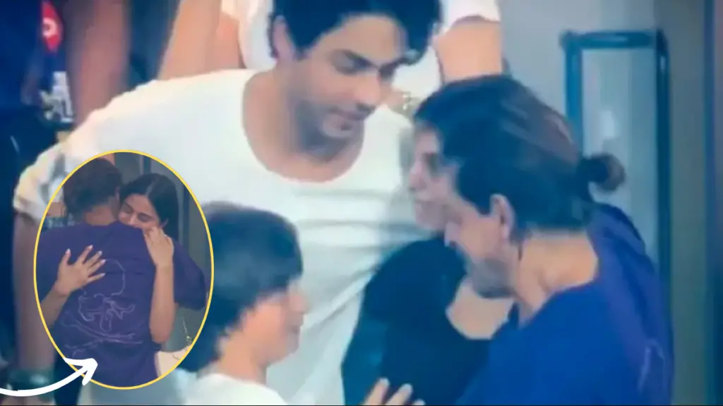 Suhana Khan hugs hid dead after KKR wins